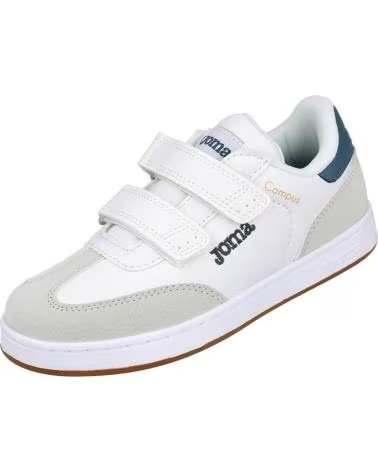 TÊNIS ESPORTIVO INFANTIL JOMA CAMPUS JR-2603 VELCRO BRANCO-AZUL BLANCO-AZUL