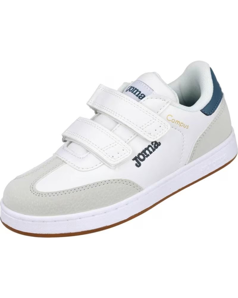 SCARPE SPORTIVE BAMBINI JOMA CAMPUS JR-2603 VELCRO BIANCO-BLU BLANCO-AZUL