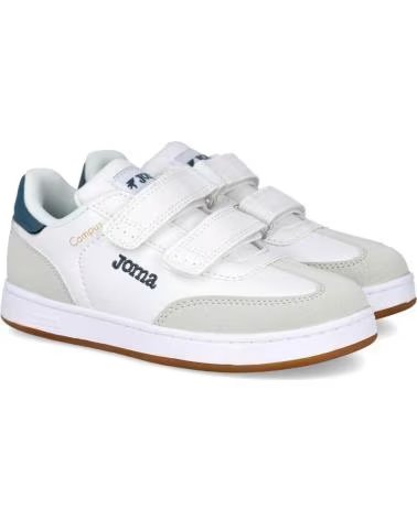 SCARPE SPORTIVE BAMBINI JOMA CAMPUS JR-2603 VELCRO BIANCO-BLU BLANCO-AZUL