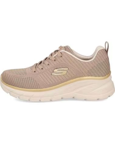TÊNIS CASUAIS SKECHERS FASHION FIT 2.0 MOONLIGHT GLOW PARA MULHER TAUPE