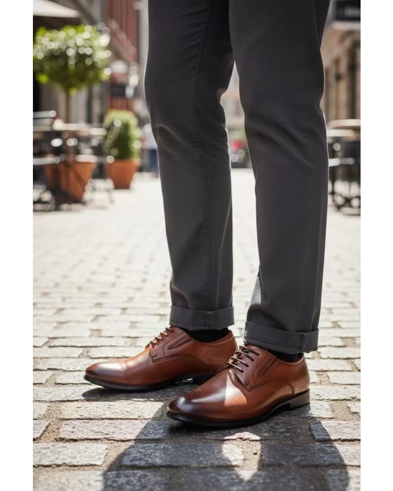 TIMBOS SAPATO SOCIAL MASCULINO COURO 132478 MARROM MARRóN