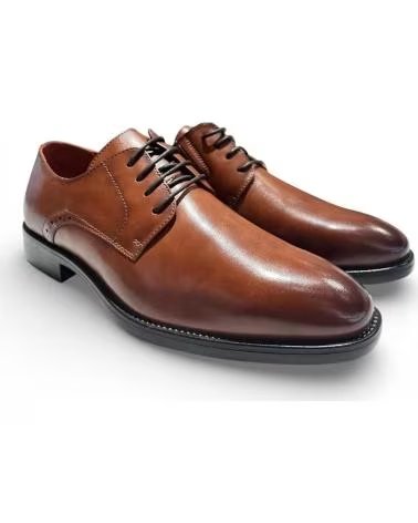 SAPATOS SOCIAIS MASCULINOS DE COURO TIMBOS MODELO 132475 MARROM MARRóN