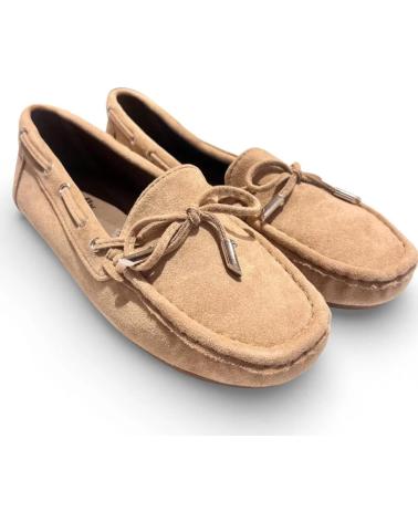 MOCASINES NÁUTICOS TIMBOS MUJER KAKI CUERO MARRóN