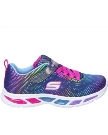 ZAPATILLAS CASUAL SKECHERS LITEBEAMS 10959L NVMT PARA NIÑA MULTICOLOR