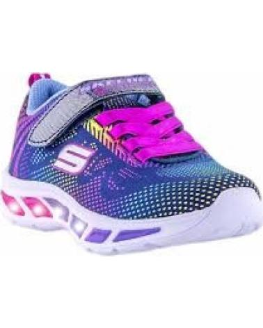 ZAPATILLAS CASUAL SKECHERS LITEBEAMS 10959L NVMT PARA NIÑA MULTICOLOR