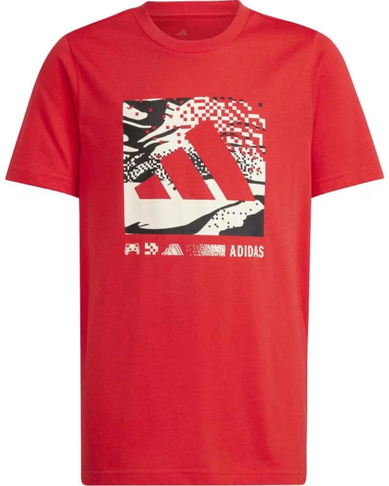 KIDS' ADIDAS J CAMO LOGO GRAPHIC TEE MULTICOLOR