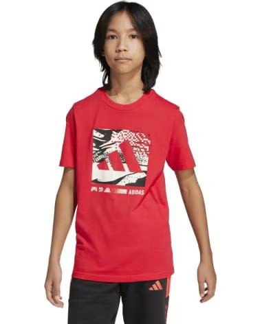 KIDS' ADIDAS J CAMO LOGO GRAPHIC TEE MULTICOLOR