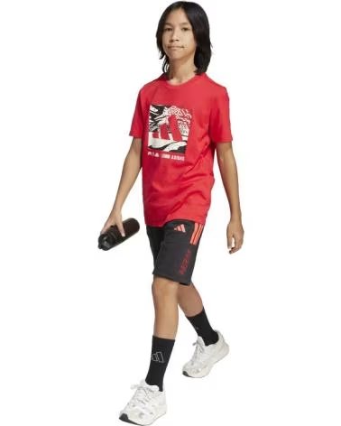 KIDS' ADIDAS J CAMO LOGO GRAPHIC TEE MULTICOLOR