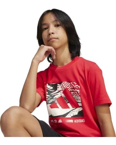 KIDS' ADIDAS J CAMO LOGO GRAPHIC TEE MULTICOLOR