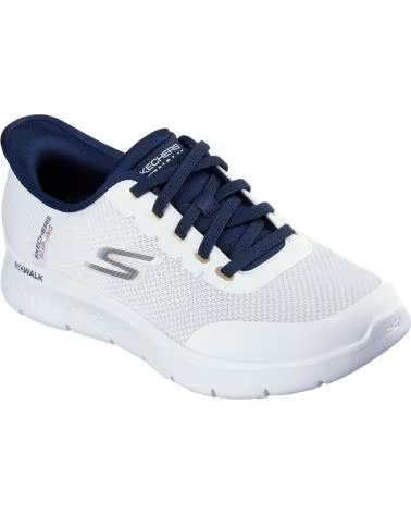 SKECHERS SLIP-INS GO WALK FLEX - NETRO TÊNIS CASUAL MASCULINO BRANCO BLANCO