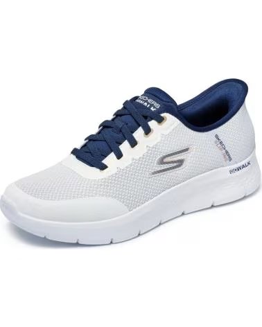 SKECHERS SLIP-INS GO WALK FLEX - NETRO TÊNIS CASUAL MASCULINO BRANCO BLANCO