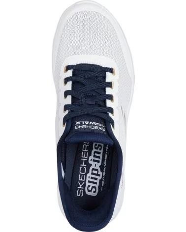 SKECHERS SLIP-INS GO WALK FLEX - NETRO TÊNIS CASUAL MASCULINO BRANCO BLANCO