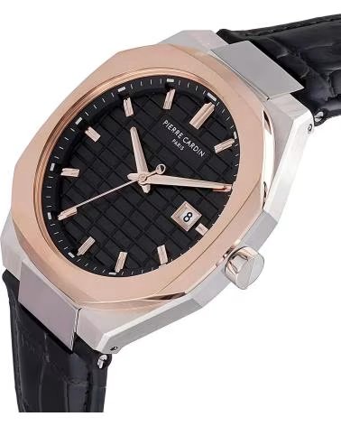PIERRE CARDIN UHR CF 1000 LB 1 SCHWARZ LEDERARMBAND NEGRO