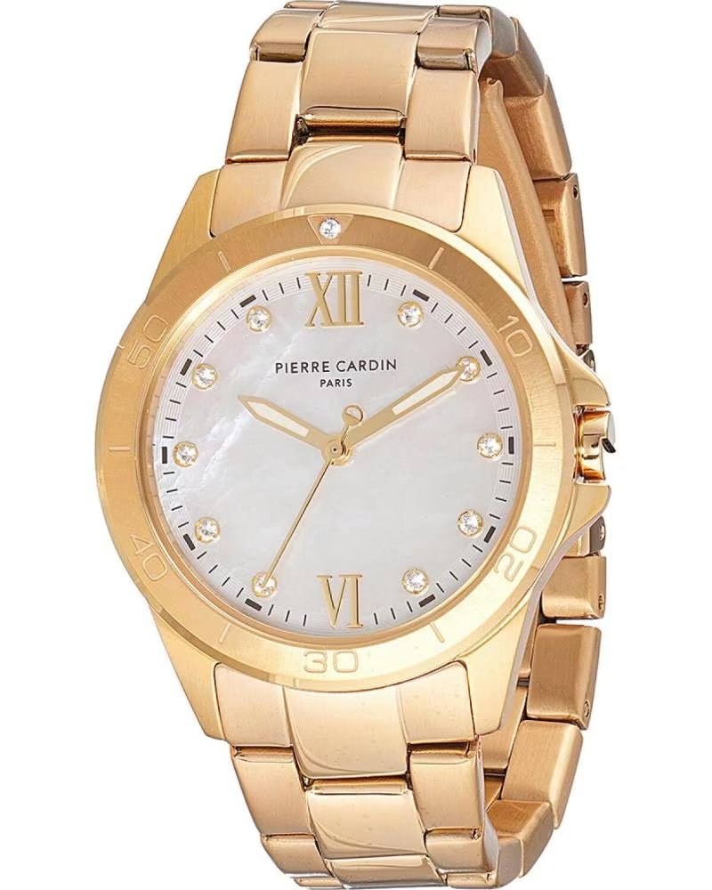 RELOJ PIERRE CARDIN CF 1009 MG 1 DORADO ESFERA BLANCA DORADO