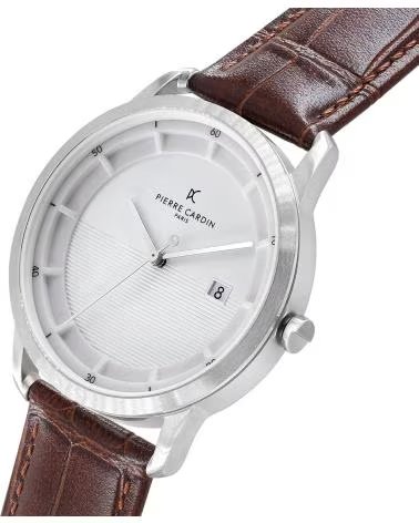 RELOJ PIERRE CARDIN CLC 6000 CON CORREA DE PIEL MARRÓN MARRON