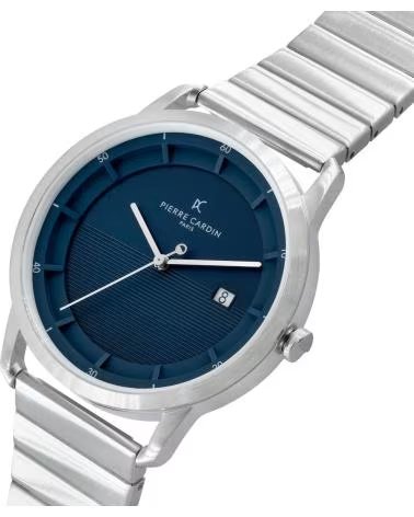 PIERRE CARDIN CLC 6005 GRAU BLAUES ZIFFERBLATT UHR GRIS