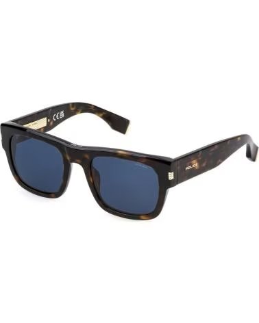 LUNETTES DE SOLEIL POLICE SPLP33-540722 CARRÉES ÉCAILLE LENTES BLEUES