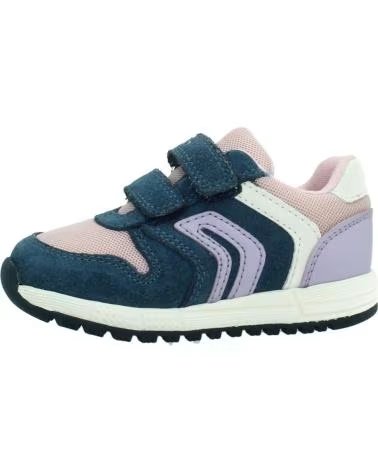 GEOX SNEAKER B ALBEN GIRL KLETTVERSCHLUSS BLAU MÄDCHEN C4BE8 C4BE8