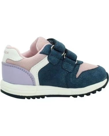 GEOX SNEAKER B ALBEN GIRL KLETTVERSCHLUSS BLAU MÄDCHEN C4BE8 C4BE8