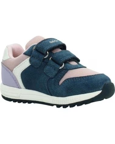 GEOX SNEAKER B ALBEN GIRL KLETTVERSCHLUSS BLAU MÄDCHEN C4BE8 C4BE8