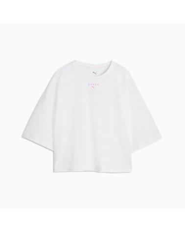 PUMA CAMISETA PUMA X HYROX CROPPED OVERSIZE BLANCA MUJER BLANCO