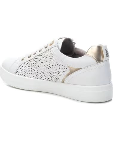 XTI TÊNIS FEMININO BRANCO COM ZÍPER LATERAL E DETALHES PERFURADOS REF: 1171582 BLANCO