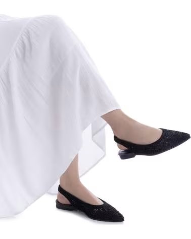 SCARPE SLINGBACK XTI CON FINITURA IN PIZZO NEGRO