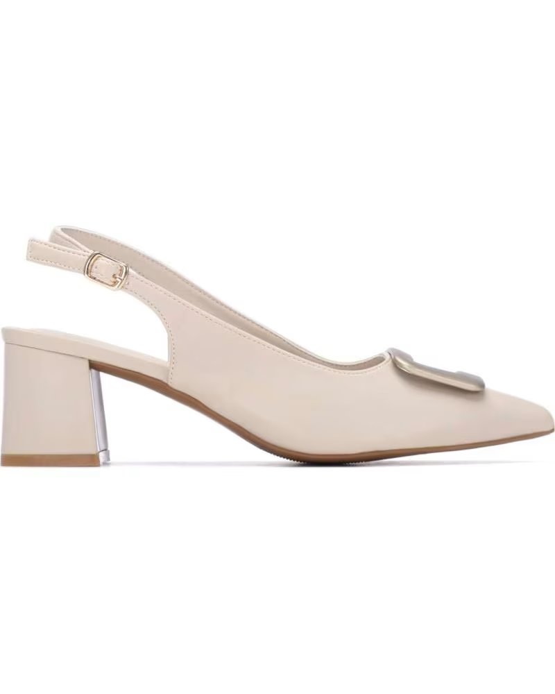 XTI SAPATOS DE SALTO XTI COM FIVELA DECORATIVA EM BEGE BEIGE