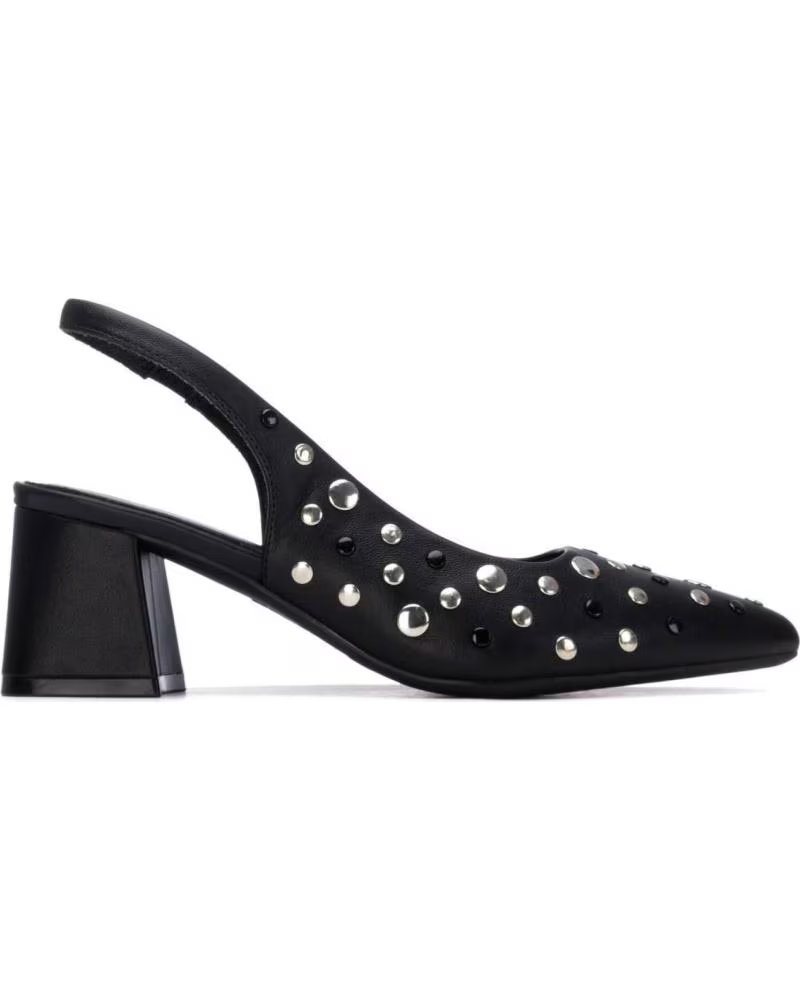 REFRESH ZAPATOS DE TACÓN REFRESH 175093 CON TACHUELAS NEGRAS NEGRO