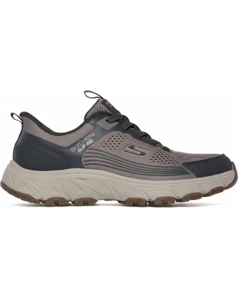 SKECHERS SCARPE SLIP INS HILLCREST 20 GRIGIO SCURO BROWN