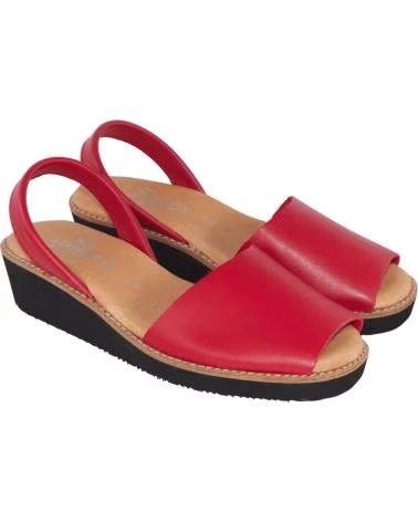 SEVILLAS MENORQUINA CUNA PIEL SERRAJE 978 ROJO