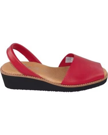 SEVILLAS MENORQUINA CUNA PIEL SERRAJE 978 ROJO