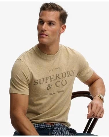 SUPERDRY 1954 COMPANY T-SHIRT LOCKERE PASSFORM BEIGE VARIOS COLORES