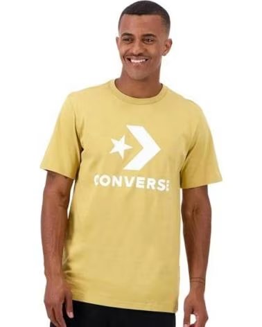 CAMISETA CONVERSE STAR CHEVRON AMARELA MASCULINA MANGA CURTA AMARILLO