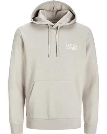 JACK AND JONES SUDADERA CON CAPUCHA JACKJONES 12152840- EN BEIGE PARA HOMBRE MOONBEAM