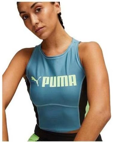 CANOTTA SPORTIVA PUMA FIT EVERSCULPT DONNA BLU 48