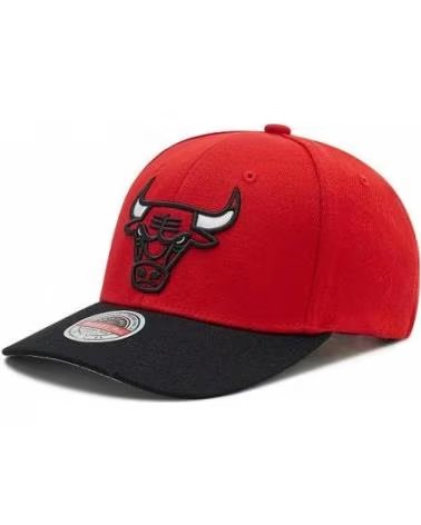 MITCHELL & NESS CHICAGO BULLS NBA SNAPBACK CAP RED AND BLACK ROJO