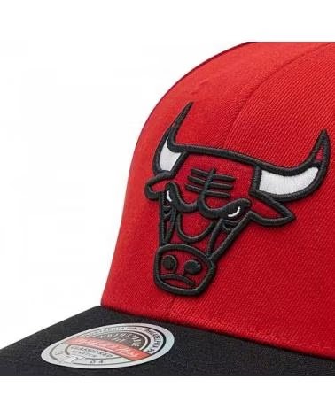 MITCHELL & NESS CHICAGO BULLS NBA SNAPBACK CAP RED AND BLACK ROJO