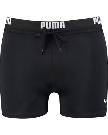 BAÑADOR PUMA CON LOGO EN CINTURA ELÁSTICA NEGRO