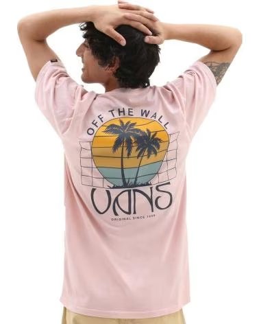 VANS OFF THE WALL CAMISETA DE MANGA CORTA VANS VN0006CHBQL1 EN ROSA PARA HOMBRE ROSE SMOKE