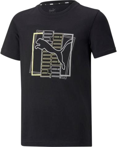 PUMA CAMISETA PUMA ALPHA GRAPHIC TEE NEGRA NEGRO