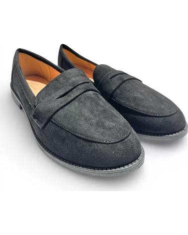 TIMBOS MOCASINES PLANOS DE MUJER TIMBOS NEGRO NEGRO