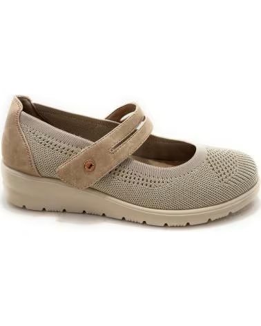 ZAPATOS MERCEDITAS DEMAX TEXTIL NIÑA BEIGE AMARILLO