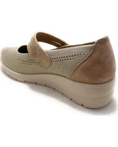 ZAPATOS MERCEDITAS DEMAX TEXTIL NIÑA BEIGE AMARILLO
