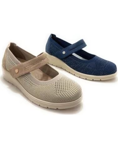 ZAPATOS MERCEDITAS DEMAX TEXTIL NIÑA BEIGE AMARILLO