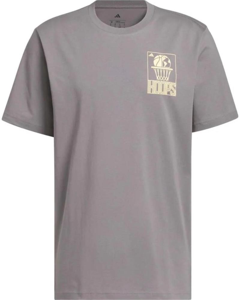 ADIDAS CAMISETA ADIDAS WORLD WIDE HOOPS GRIS HOMBRE 1