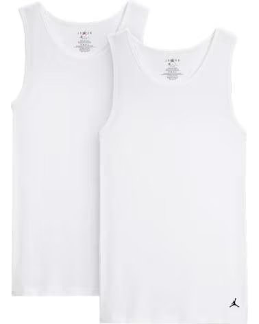 JORDAN JORDAN FLIGHT COTTON STRETCH TANKTOP 2ER-PACK WEISS 1