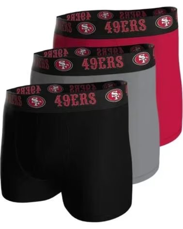 JORDAN PACK DE 3 CUECAS BOXER JORDAN SAN FRANCISCO 49ERS NFL STRETCH