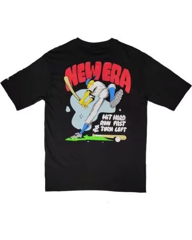 NEW ERA NEW ERA MLB GRAPHIC OVERSIZED BLACK T-SHIRT 1