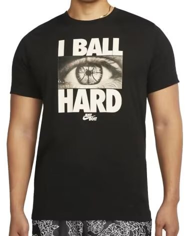 NIKE NIKE I BALL HARD KURZARM-T-SHIRT SCHWARZ HERREN 1